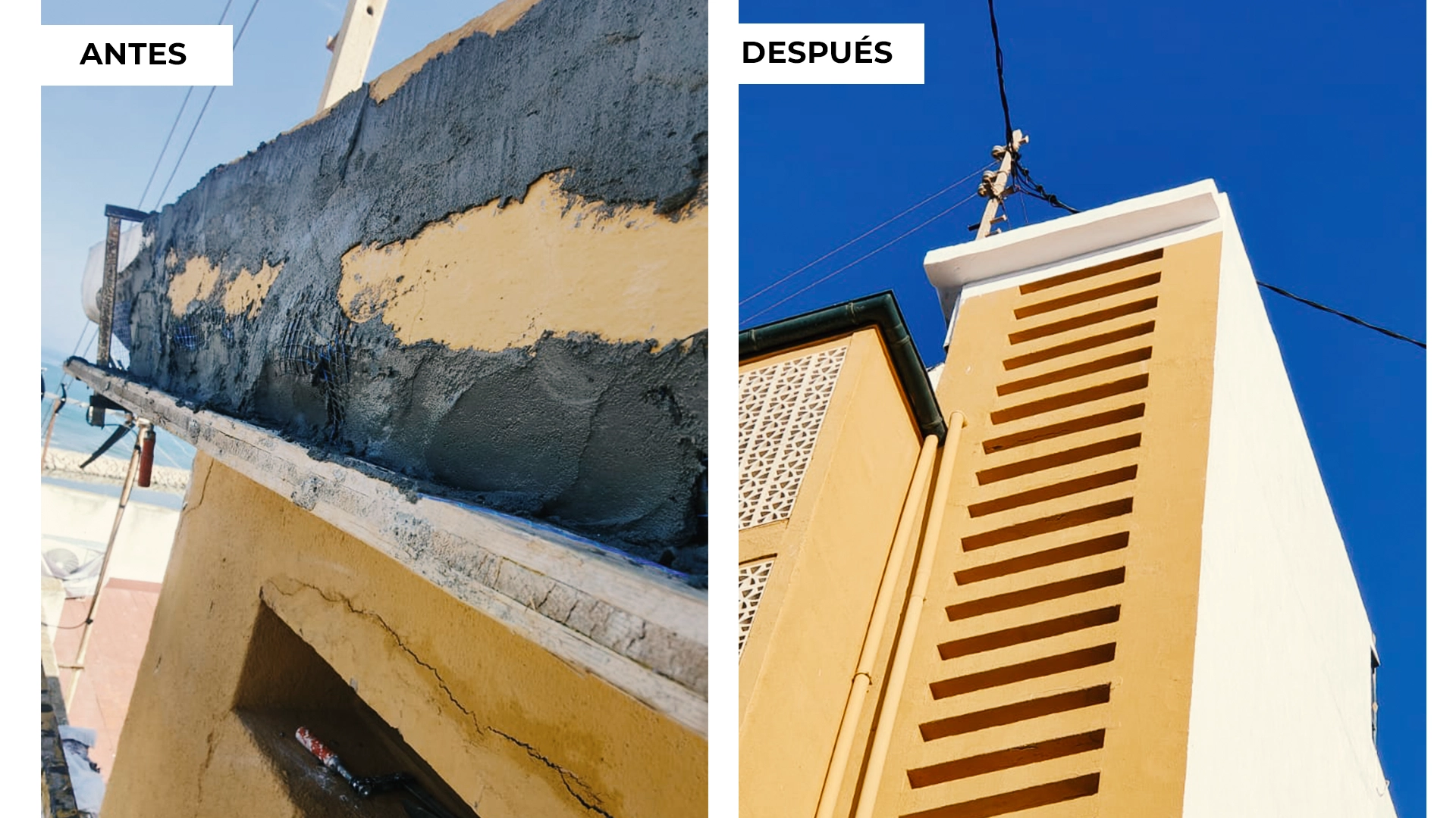 Rehabilitacion de elementos estructurales en edificio de Gandía, en Valencia.